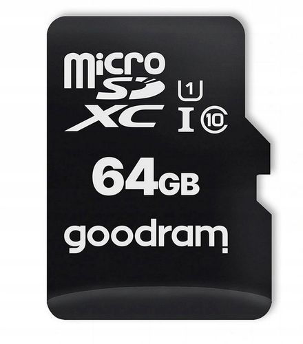 PS KARTA GOODRAM Micro SD 64GB, Class10 UHS + adapter. #LXND64GB na Arena.pl