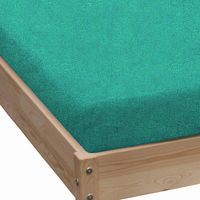 Prześcieradło frotte z gumką 90x200 szmaragdowe GRUBE