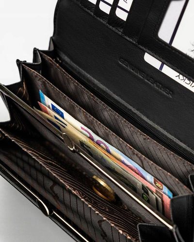 duży portfel damski ze skóry naturalnej na zatrzask - 4u cavaldi na Arena.pl