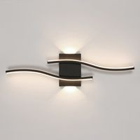 LAMPA SCIENNA LED KINKIET CZARNA NOWOCZESNA 60CM DO SALONU 20W 4500K