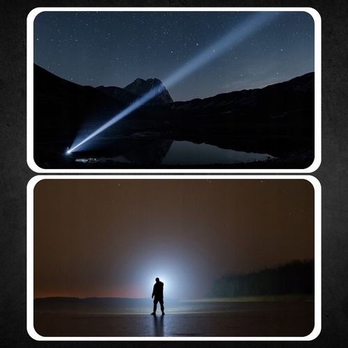 MOCNA LATARKA AKUMULATOROWA SZPERACZ LED POWERBANK ŁADOWANIE TURYSTYCZNA na Arena.pl