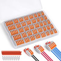 Zestaw Złączy Kablowych z Dźwignią 80 Sztuk Szybkozłączki Elektryczne