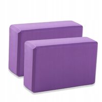 Zestaw 2x kostka do jogi klocek EVA Fioletowy