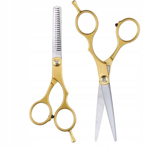 NOŻYCZKI DO STRZYŻENIA WŁOSÓW PROSTE +DEGAŻÓWKI HQ na Arena.pl