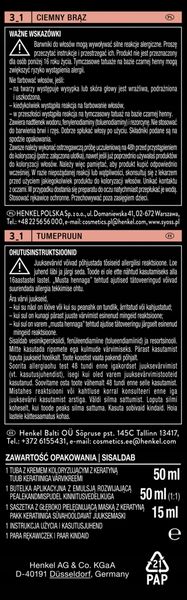 SYOSS PERMANENT COLOR FARBA DO WŁOSÓW TRWAŁA NR 3_1 CIEMNY BRĄZ 1 SZT zdjęcie 5