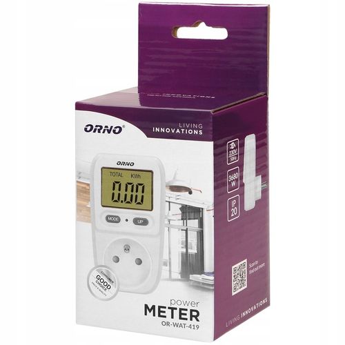 WATOMIERZ MIERNIK LICZNIK ZUŻYCIA PRĄDU POBORU ENERGII ELEKTRYCZNEJ LCD na Arena.pl