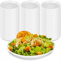 TALERZE JEDNORAZOWE OBIADOWE GRILL BIAŁE PLASTIKOWE 22cm 100szt