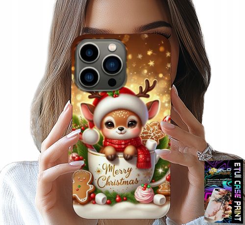 ETUI DO IPHONE 16 PRO MAX - RENIFEREK SŁODKI RENIFER ŚWIĄTECZNE WZÓR na Arena.pl