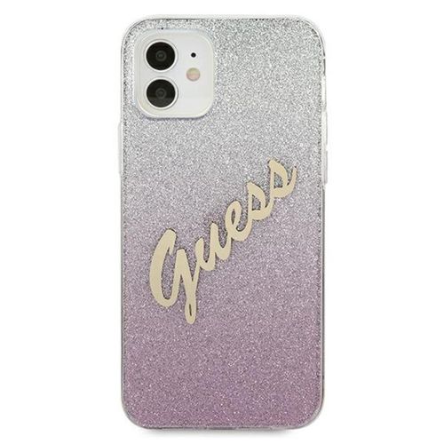 Guess Glitter Gradient Script - Etui iPhone 12 mini (różowy) na Arena.pl