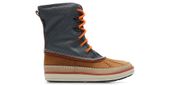 Clarks Śniegowce damskie - Arrow Moon GTX - rozmiar 27,5 - szare skórzane