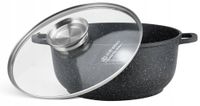 GARNEK MARMUROWY DUŻY Gastronomiczny 36cm 13,5L INDUKCJA Gaz 8154