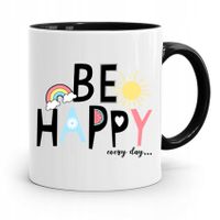 Kubek Czarny Dzień Dziecka Dla Córki Syna Be Happy Z Nadrukiem Ze Zdjęciem