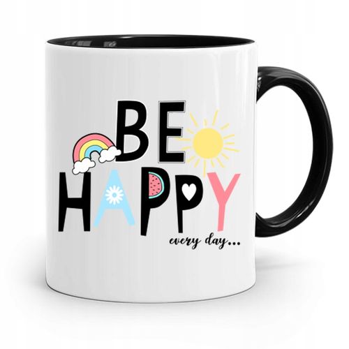 Kubek Czarny Dzień Dziecka Dla Córki Syna Be Happy Z Nadrukiem Ze Zdjęciem na Arena.pl