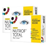 Zestaw 2x Nutrof Total, na wzrok 30 kapsułek