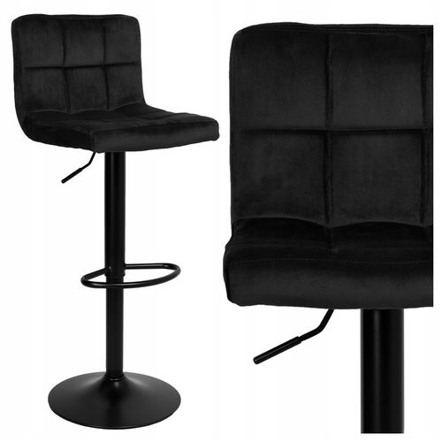 KRZESŁO BAROWE OBROTOWE HOKER WELUROWY REGULOWANE PIKOWANE KUCHENNY na Arena.pl