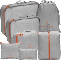 7 X ORGANIZER PODRÓŻNY DO WALIZKI TORBY ZESTAW ETUI NA UBRANIA BUTY TORBA