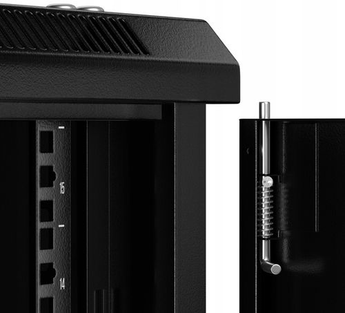 Szafa wisząca RACK 19" 15U, 450mm, Netrack F-Line, czarna, drzwi szklane na Arena.pl