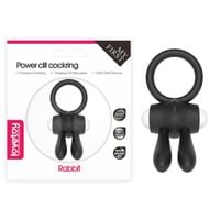 power clit silicone cockring black
