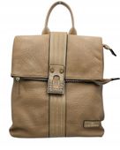 Charro - plecak z kieszonką ozdobna klamra c. beżowy groszek mat CH6678-5