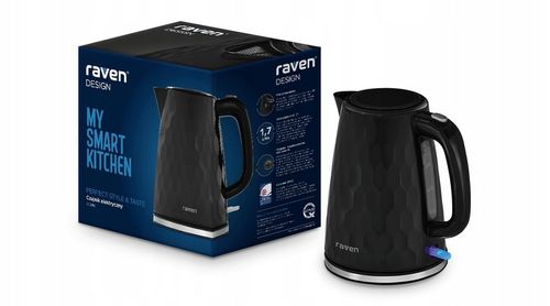 Czajnik elektryczny Raven EC025C 2200 W 1,7 l czarny na Arena.pl