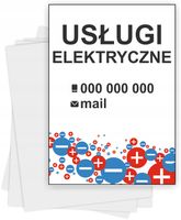 ulotki A6 reklamowe firmowe 100 szt różne wzory USŁUGI ELEKTRYCZNE