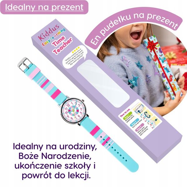 Kiddus Time Teacher Pink & Turquoise zdjęcie 6