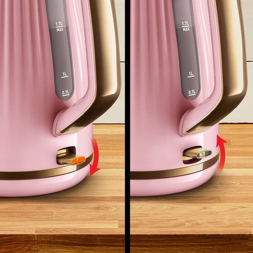 Czajnik elektryczny bezprzewodowy TEFAL Loft KO2517 2400 W różowy na Arena.pl