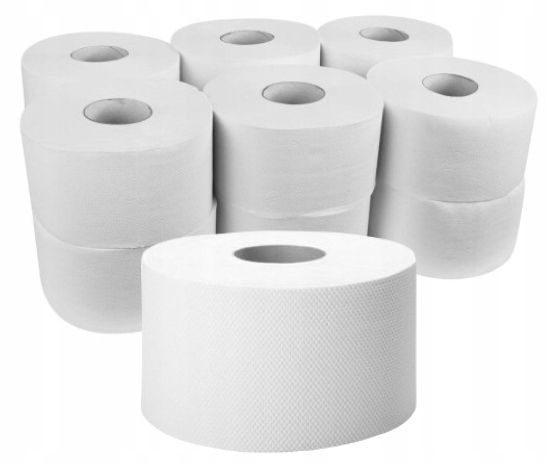 Papier toaletowy Jumbo celuloza MAXI 2W 100 MB 12 rolek zdjęcie 3