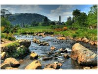 100 70CM OBRAZ PŁÓTNO W DOLINIE GLENDALOUGH PŁÓTNO RAMA