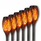 6 x LAMPA SOLARNA POCHODNIA LED WBIJANA SŁUPEK EFEKT PŁOMIEŃ LATARNIA OGIEŃ