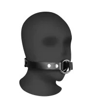 ouch! by shots - pas skorzany z dużym stalowym pierścieniem, regulowany