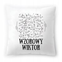 Poduszka Dla Wiktora Na Urodziny Ze Zdjęciem Na Prezent Biała 40X40 Cm