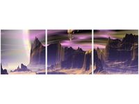 90X30CM SKALNA PLANETA TRÓJ OBRAZ