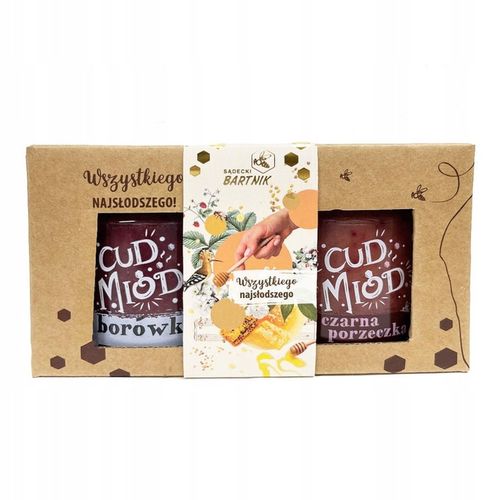 Bartnik Cud miód Mix 2 smaków porzeczka-borówka + pudełko ozdobne na Arena.pl