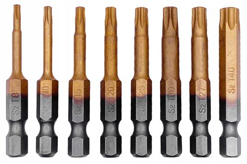 Zestaw bitów Torx TX8-TX40 50 mm 1/4" 8 szt. Falon-Tech na Arena.pl