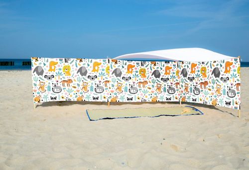 PARAWAN PLAŻOWY Zwierzątka z indywidualnym napisem 4 PANELE 83.4 na Arena.pl