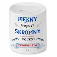 Skarbonka Dla Ekonomisty Na Urodziny Na Prezent Z Nadrukiem Ze Zdjęciem
