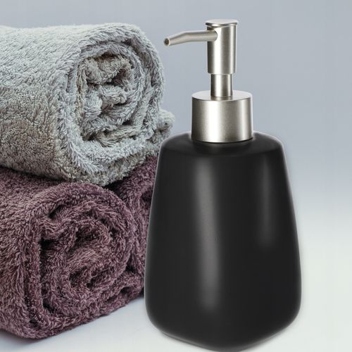 Dozownik Na Mydło Płyn Pojemnik Czarny 2 x 400ml na Arena.pl
