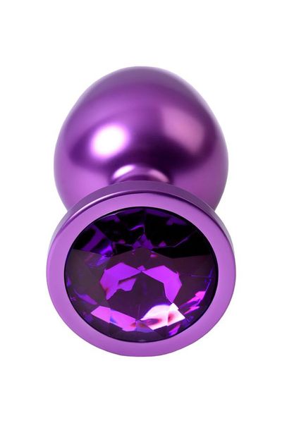 Purple anal plug TOYFA Metal,with a amethyst colored gem zdjęcie 4