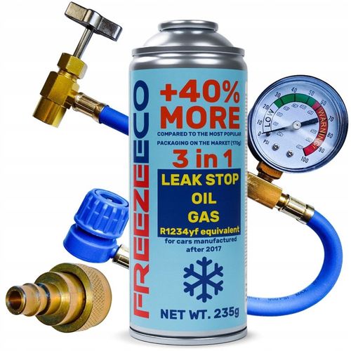 ZESTAW DO NAPEŁNIANIA klimatyzacji w samochodzie 3w1 Czynnik R1234yf na Arena.pl