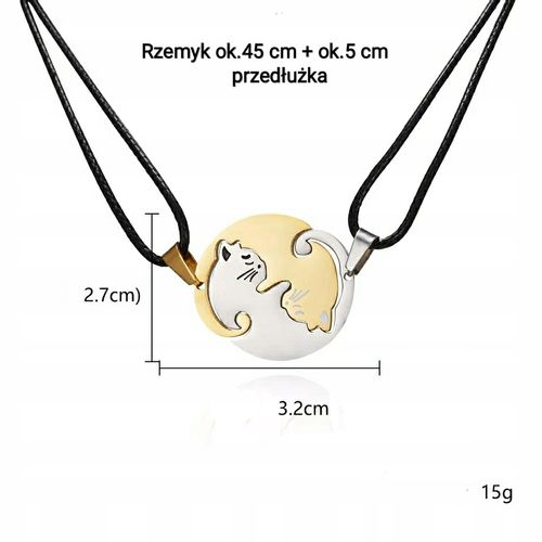 Yin Yang Równowaga Przyjaźn dla Par Przyjaciól Kot na Arena.pl