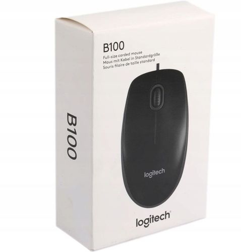 Mysz przewodowa Logitech B100 czarna USB 800 DPI na Arena.pl