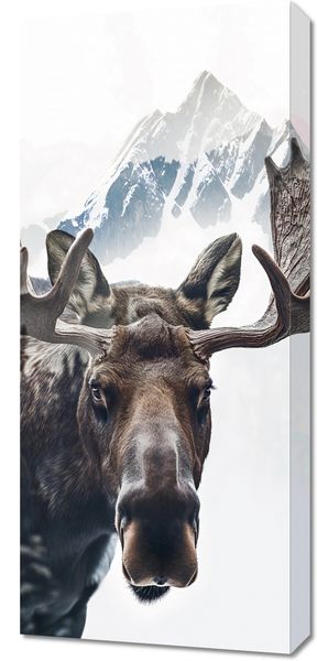 Obraz 40x90cm Łoś Duch Lasu zdjęcie 1