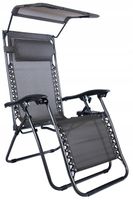 Leżak Ogrodowy Plażowy Wygodny Na Taras Do Ogrodu Składany + Stolik Daszek