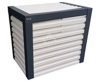 Osłona klimatyzatora - pompy ciepła 90x50x110 cm biały + antracyt NB250