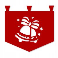 M4 Zazdrostka kuchenna firana ŚWIĄTECZNA Boże Narodzenie DZWONECZKI 35x35