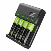 ŁADOWARKA AKUMULATORKÓW BATERII AAA AA + AKUMULATORKI 4x AA Ni-MH 1.2V