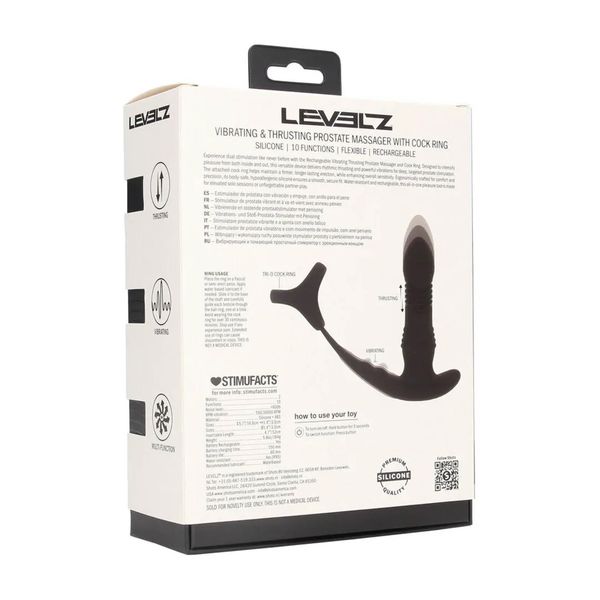 Vibrating And Thrusting Silicone Prostate Massager With Tri O Cockring zdjęcie 3