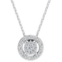 naszyjnik z białego srebra 925 z diamentem (brylantem) 0,14 ct lab