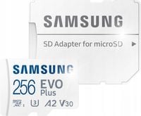 Karta pamięci Samsung Evo Plus microSD 256GB 160 / 120 MB/s A2 V30 Adapter